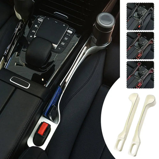 1Pair New Universal Car Seat Gap Organizer Carbon Fiber Auto Console Side Pocket Seat Crevice Storage Box Interior Accessories